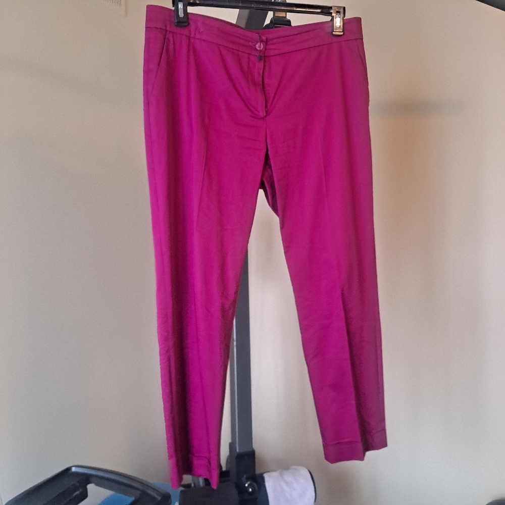 Etro Magenta Straight Leg Pants